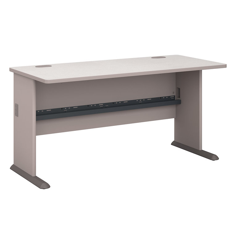 Slate and White Compact Office Desk with Drawer and Filing Cabinet