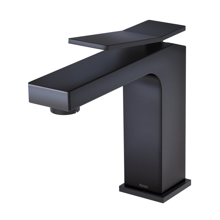 Avian Satin Black Single Handle Bathroom Faucet with Touch Down Drain