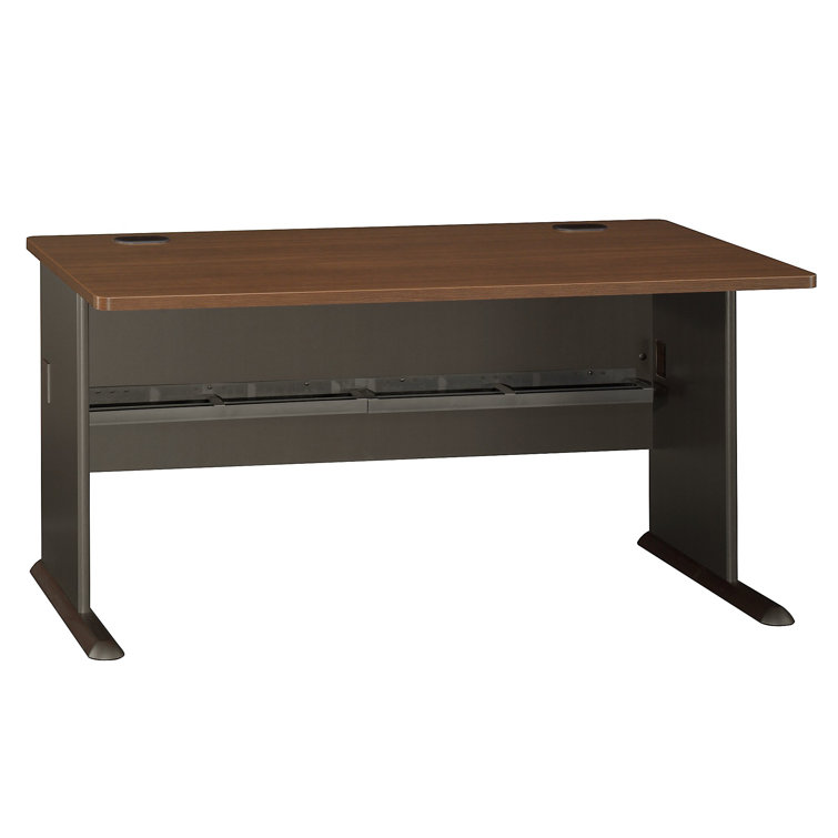 Hansen Cherry and Galaxy Executive Desk with Keyboard Tray