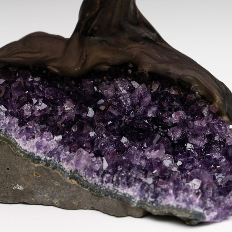 Medium Rose Quartz Gemstone Tree on Amethyst Matrix