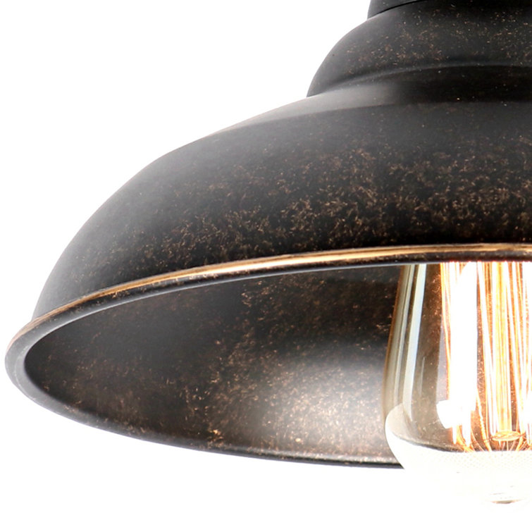 Oil Rubbed Bronze 10'' Outdoor Semi-Flush Mount Light