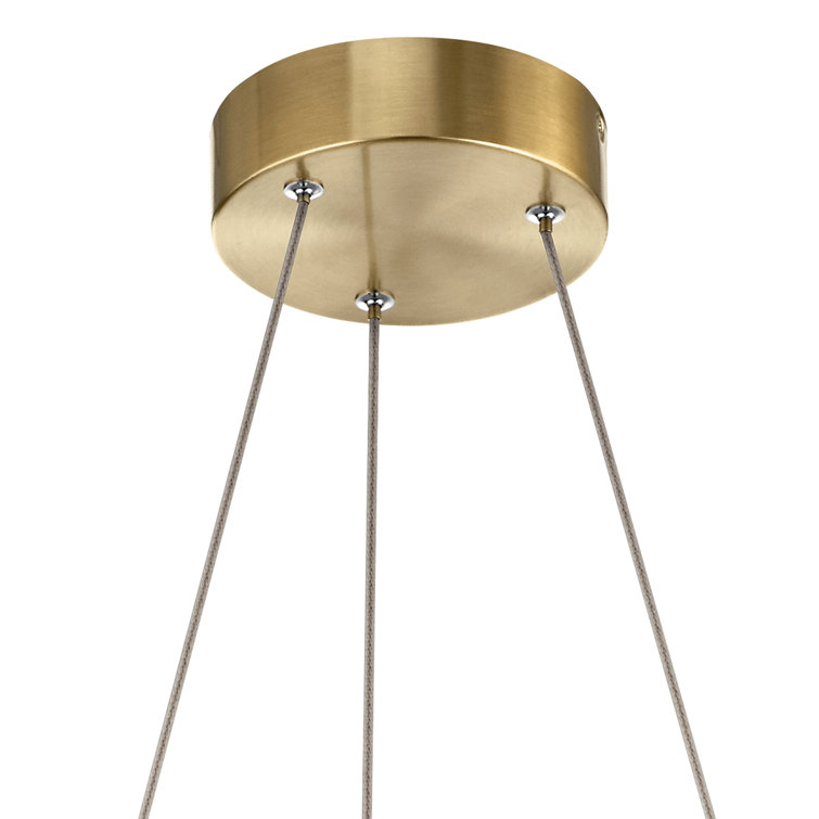 Champagne Gold Optical Crystal 6-Light LED Chandelier