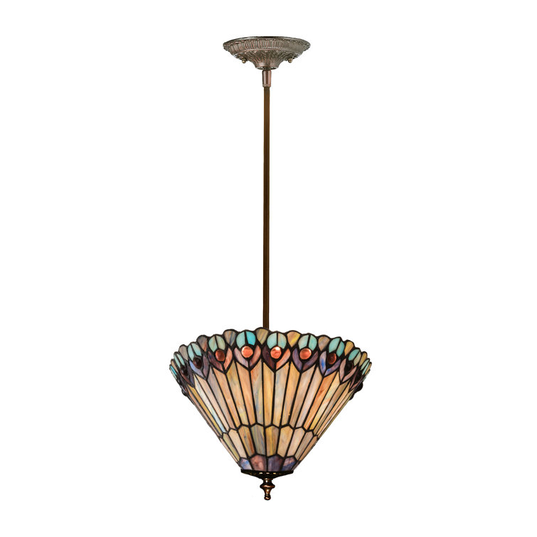 Mahogany Bronze 29" Farmhouse Glass Pendant Light