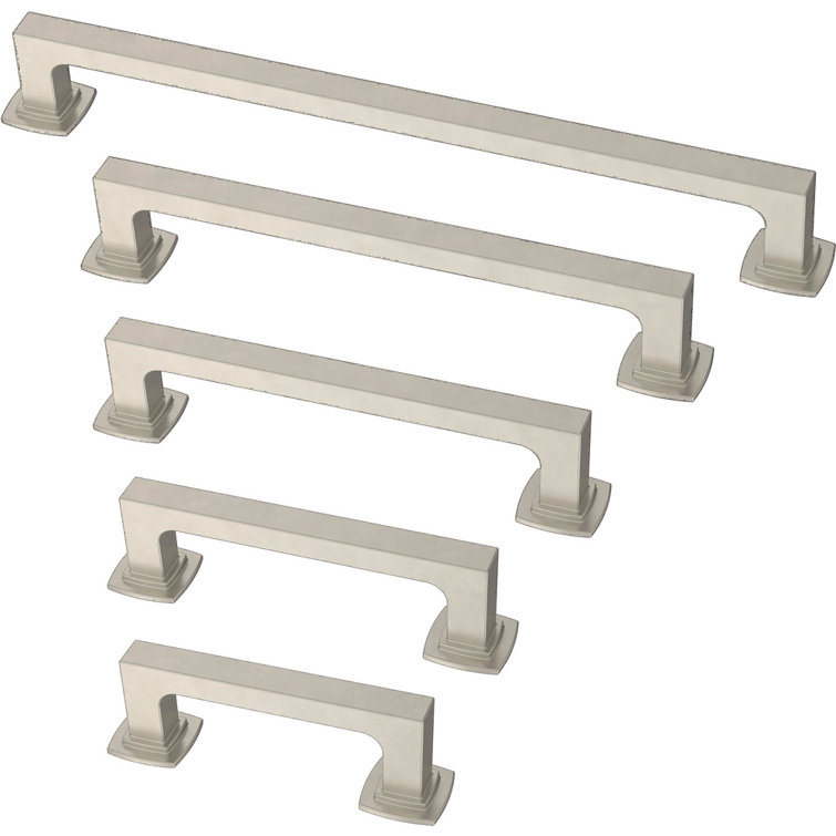 Brushed Nickel 8-13/16" Modern Cabinet Pull Handle
