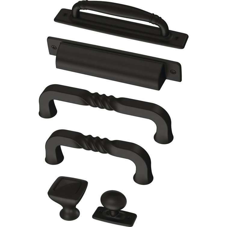 Matte Black Iron 4" Center to Center Cup Pull