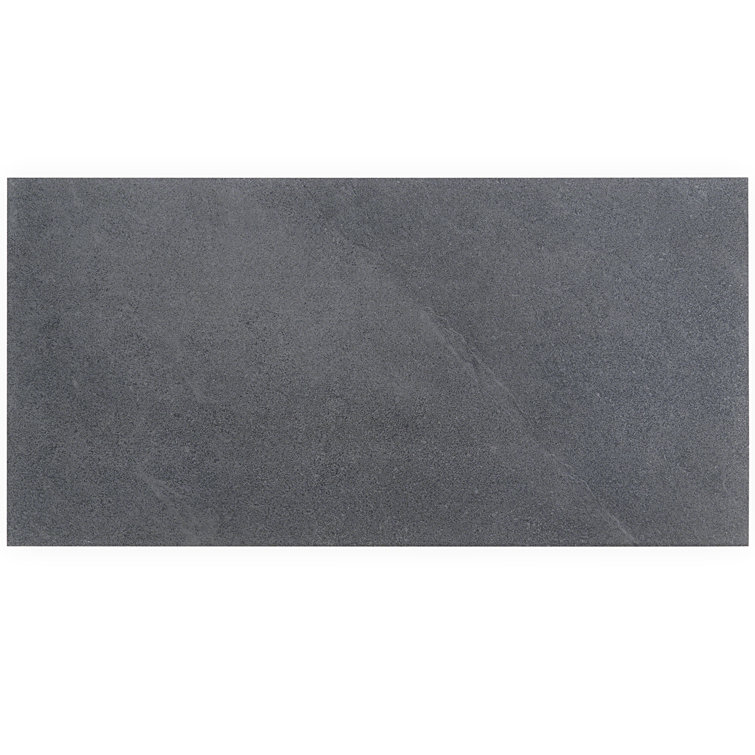 Copley Black 12" x 24" Matte Porcelain Stone Look Tile