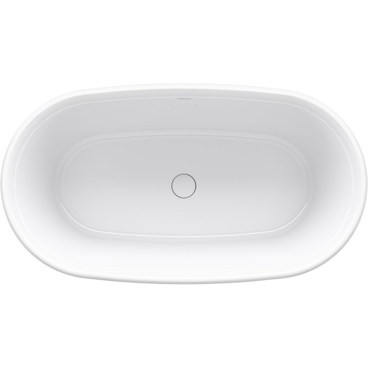 Memoirs White Cast Iron Freestanding Soaking Bathtub with Center Drain