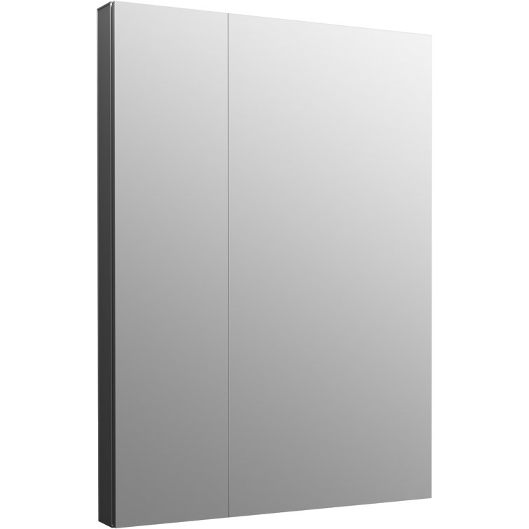 Maxstow 24"x30" Dark Anodized Aluminum Frameless Medicine Cabinet