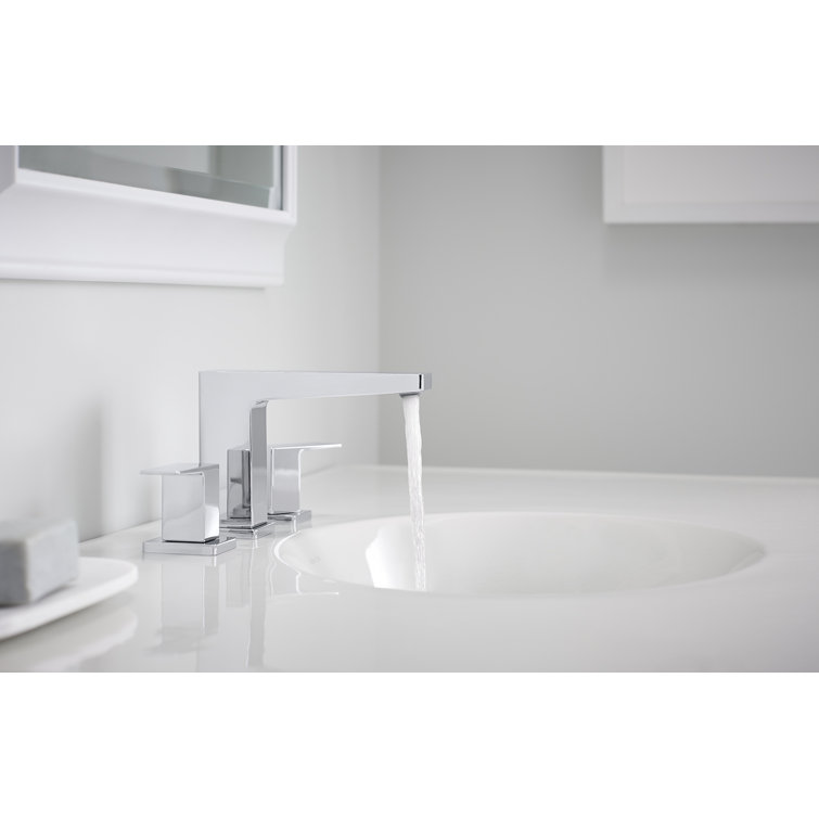 Honesty Polished Chrome 2-Lever Handle Widespread Bathroom Faucet