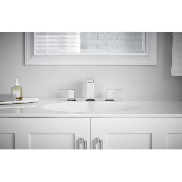 Honesty Polished Chrome 2-Lever Handle Widespread Bathroom Faucet