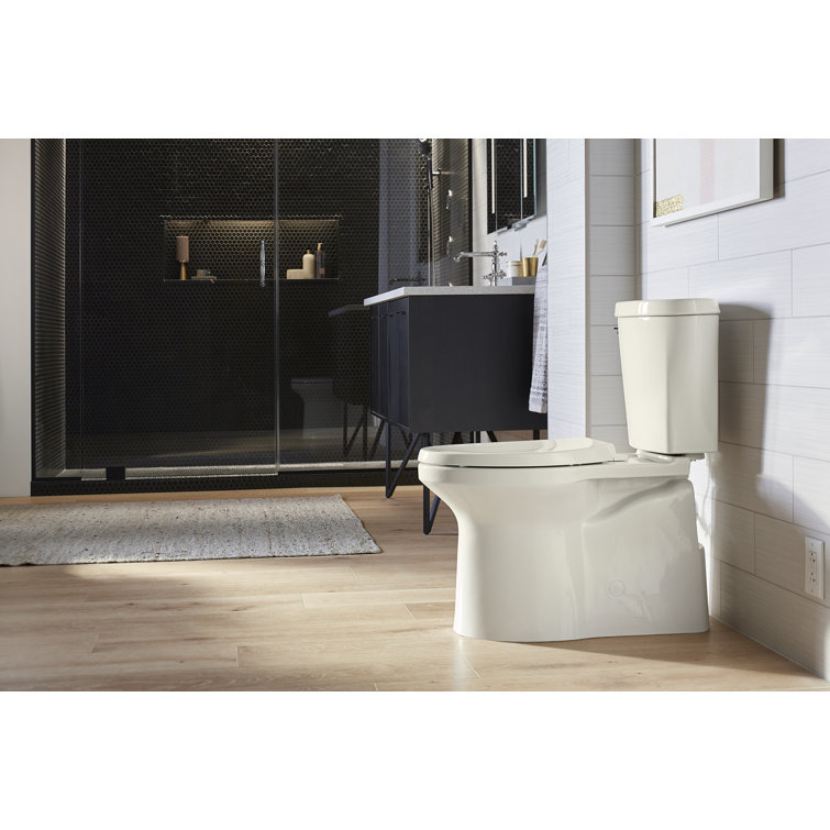 Betello Black High Efficiency Two-Piece Elongated Toilet
