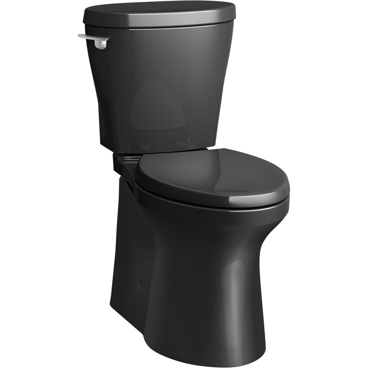Betello Black High Efficiency Two-Piece Elongated Toilet