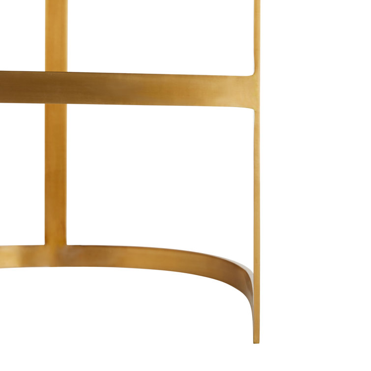 Morel Leather Antique Brass Modern Bar Stool 21"x38"
