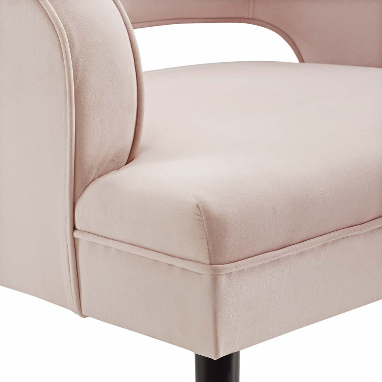 Elegant Gray Velvet Wood Accent Chair with Button Tufting