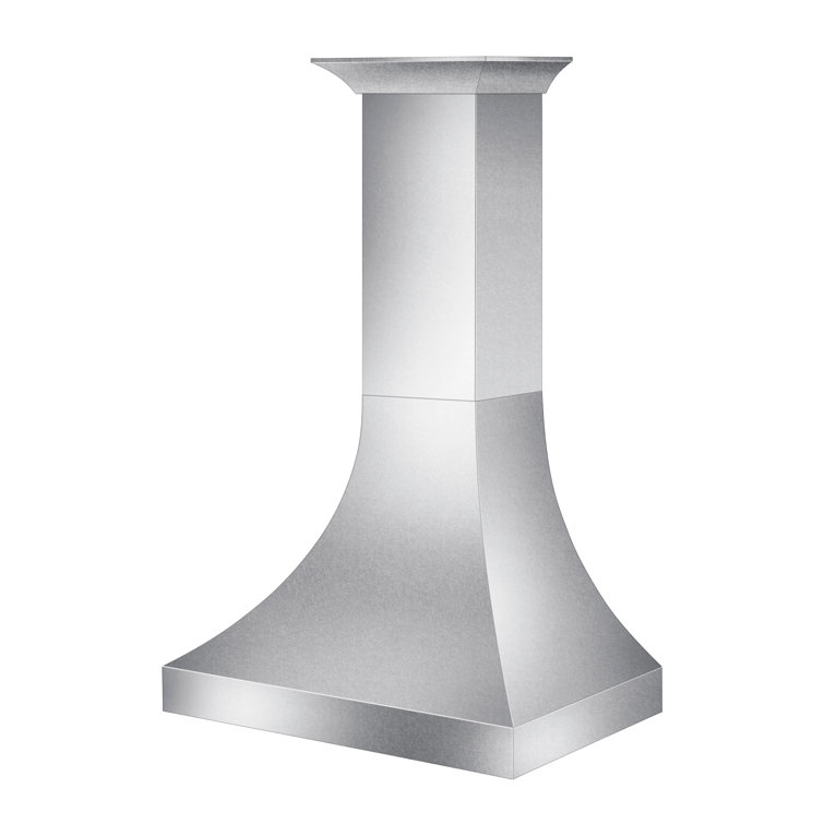 36" Stainless Steel Wall Mounted Range Hood with Copper Accents