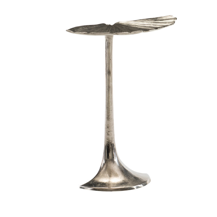 Modern Gold Cast Aluminum Free Form Accent Table