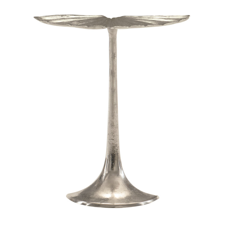 Modern Gold Cast Aluminum Free Form Accent Table