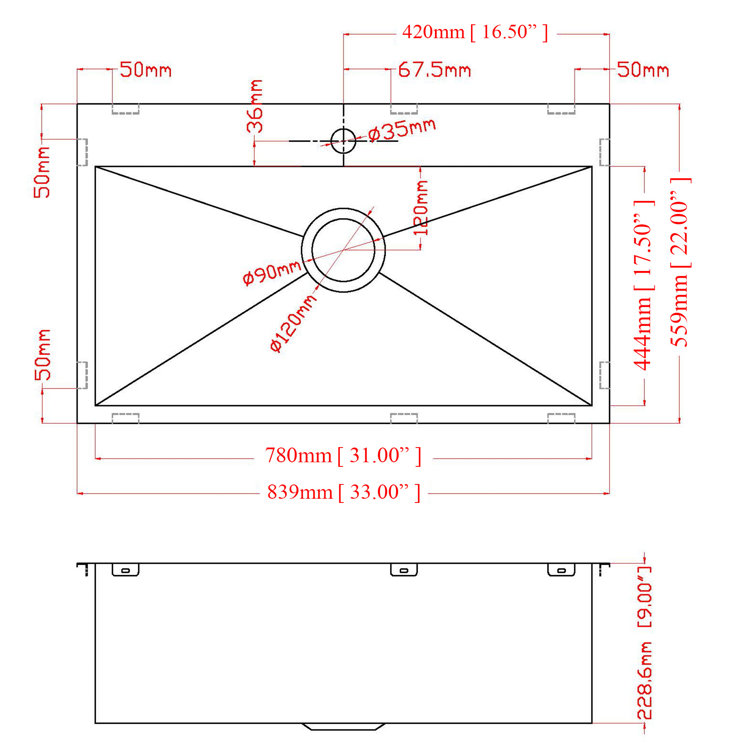 Brushed Stainless Steel Single Bowl Drop-In Kitchen Sink