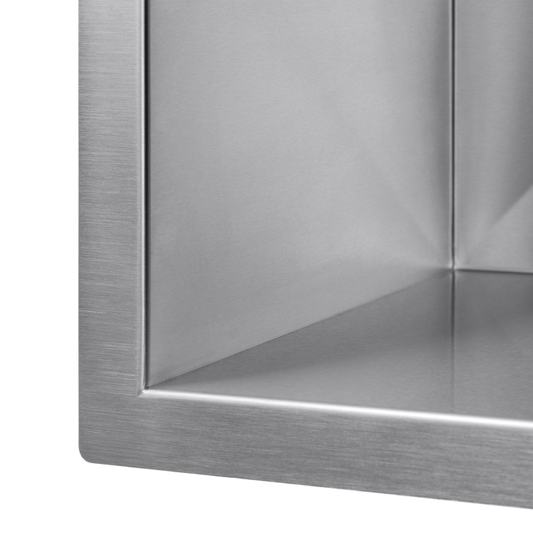 Brushed Stainless Steel Single Bowl Drop-In Kitchen Sink
