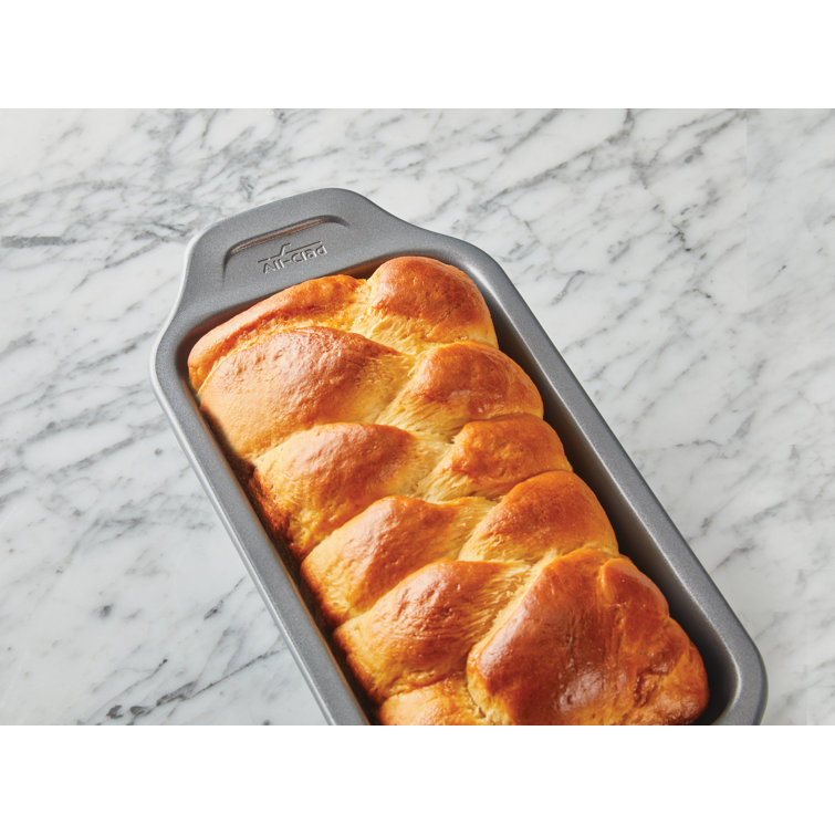 Gray Aluminum Non-Stick Loaf Pan with Oversized Handles