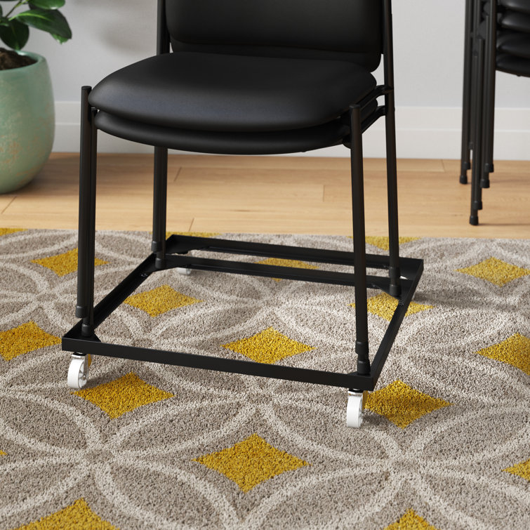 Powder Coated Black Steel 500 lb Capacity Chair Dolly