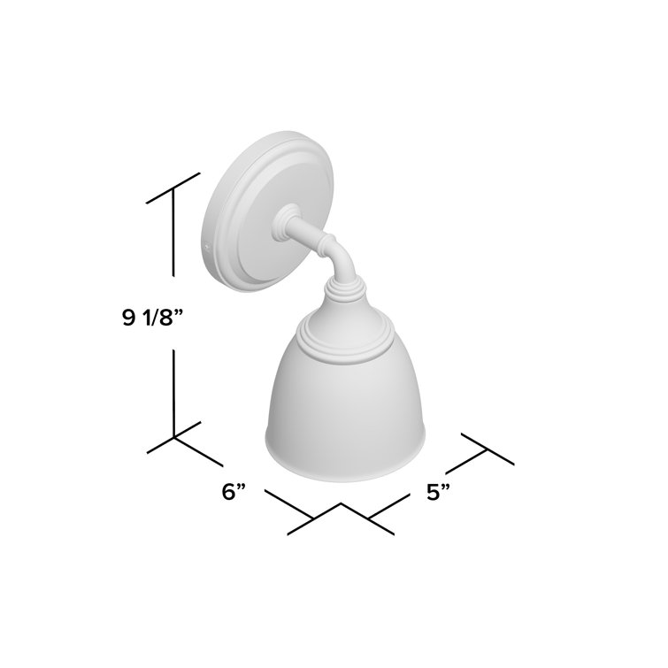 Devonshire Brushed Gold Wall Sconce with White Frosted Glass