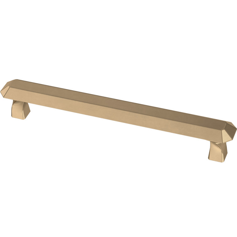 Champagne Bronze Geometric Bar Cabinet Pull with Mounting Hardware