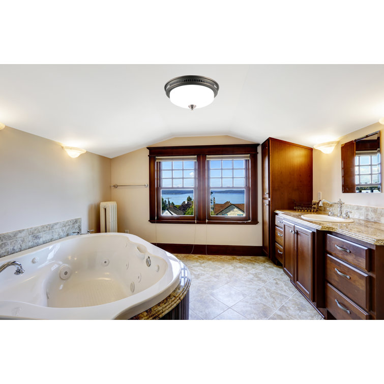 Oil Rubbed Bronze Ceiling Mount Bathroom Ventilation Fan with LED Light