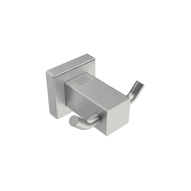 Brushed Stainless Steel Double Wall Mounted Robe Hook