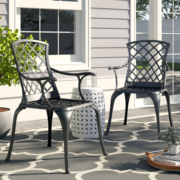 Sedona Charcoal Black Cast Aluminum Outdoor Armchair