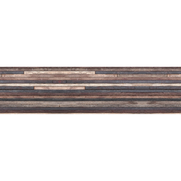 70.8'' L x 17.1'' W Brown Vinyl Peel and Stick Mosaic Tile