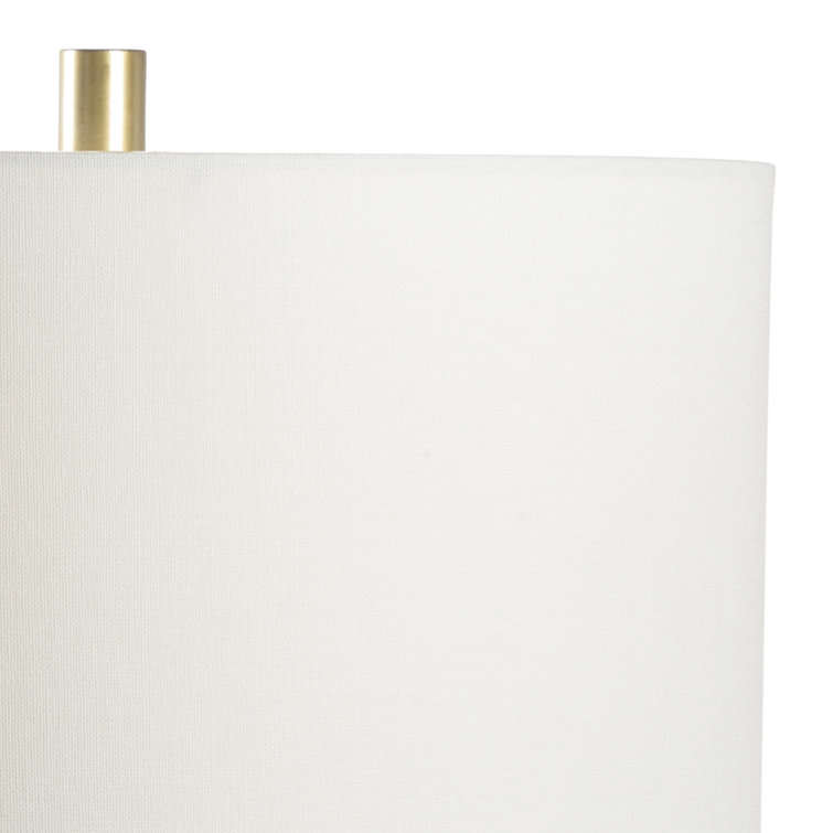 King Black and Gold 1-Light Table Lamp with Linen Shade