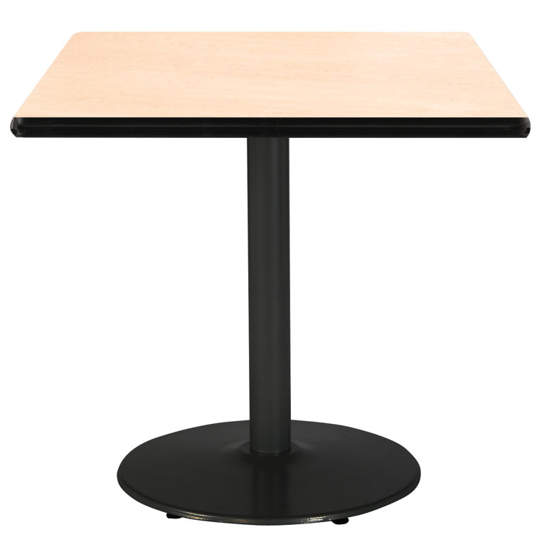 Designer White 42" Square Pedestal Breakroom Table