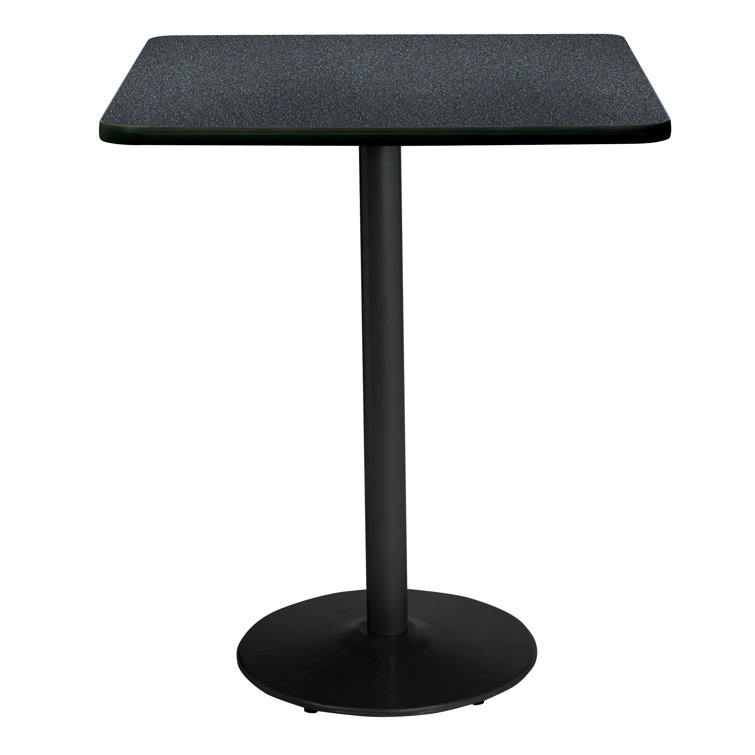 Graphite and Black Square Bar Height Dining Table