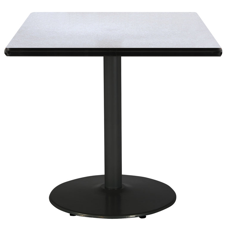 Mode 36" Square Designer White Pedestal Dining Table
