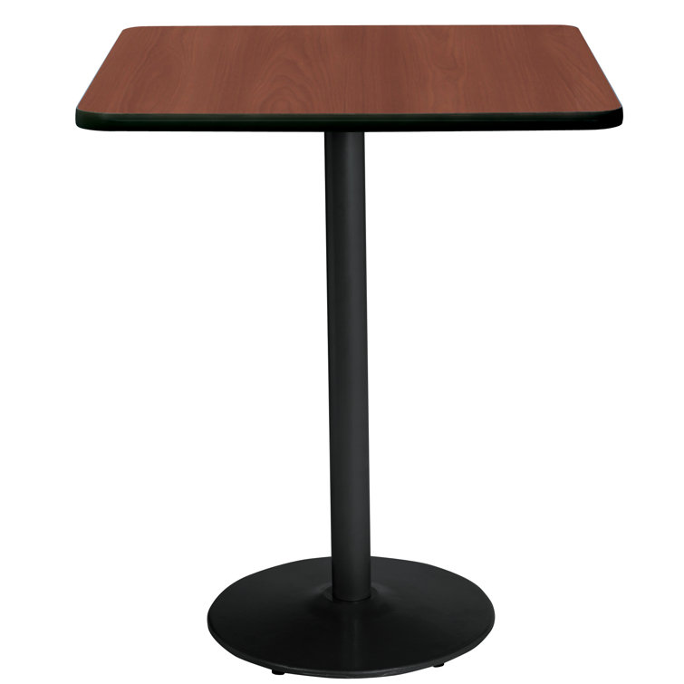Designer White 36" Square Pedestal Dining Table for Four
