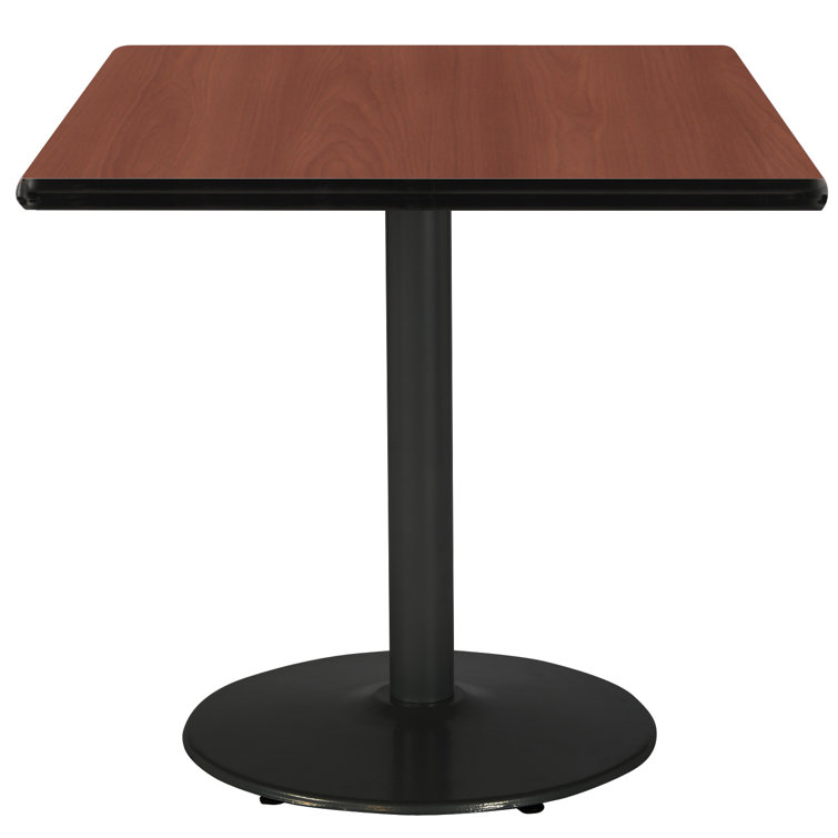 Designer White 36" Square Pedestal Dining Table for Four