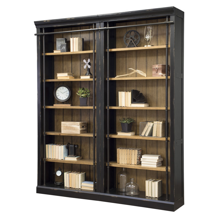 Toulouse Aged Ebony and Warm Honey Adjustable Bookcase
