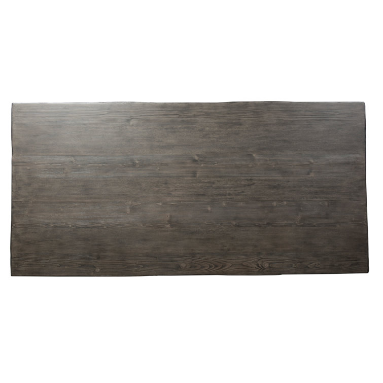 Rustic White and Charcoal Reclaimed Wood Rectangular Dining Table