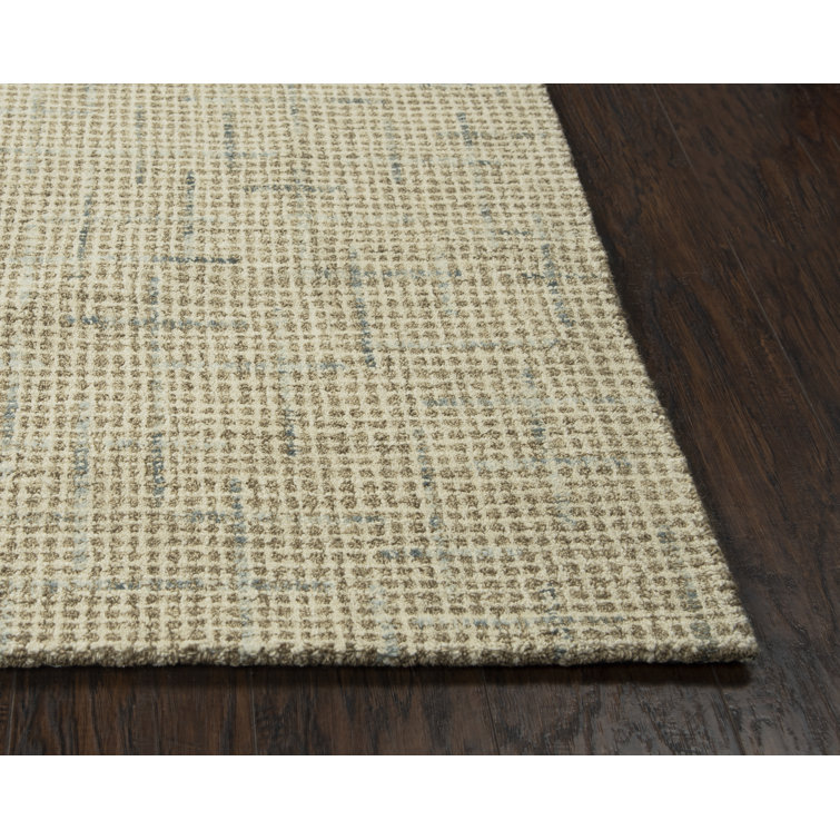Handmade Ivory Wool Rectangular Tufted Rug 9'6"
