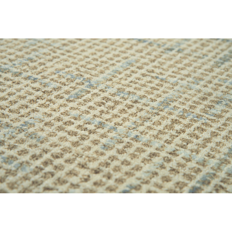 Handmade Ivory Wool Rectangular Tufted Rug 9'6"