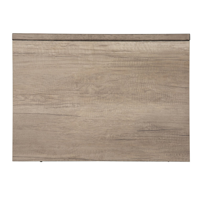 Sandstone Finish King Upholstered Bed with Dresser and Mirror