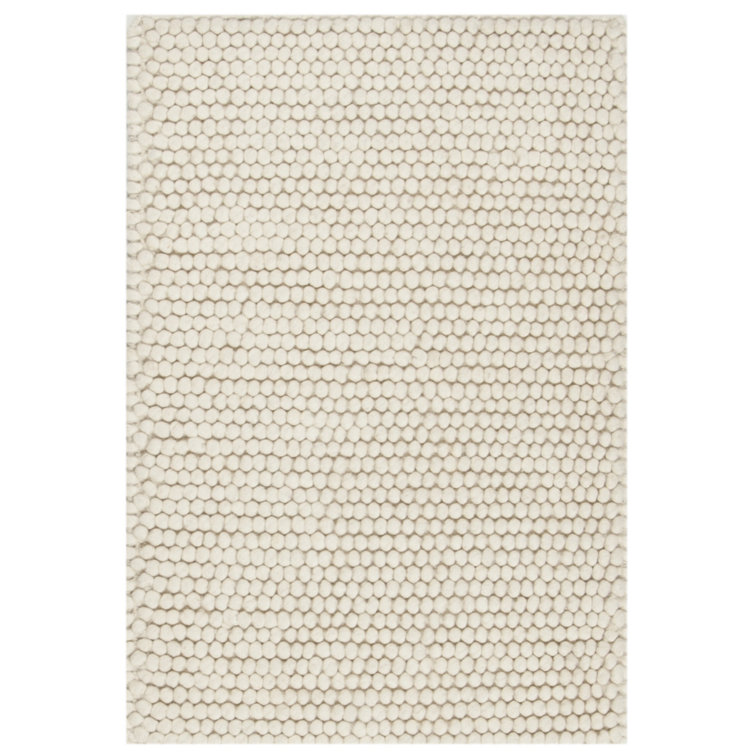 Handwoven Ivory Wool Flat Woven 8' x 10' Rug