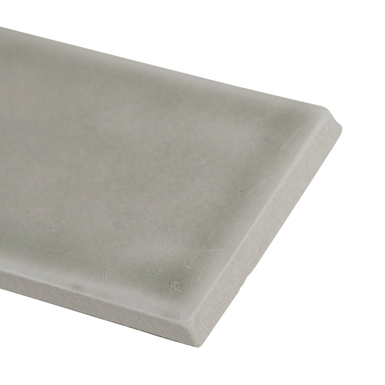 Portico Pearl Glossy Ceramic Subway Wall Tile, 4" x 12"