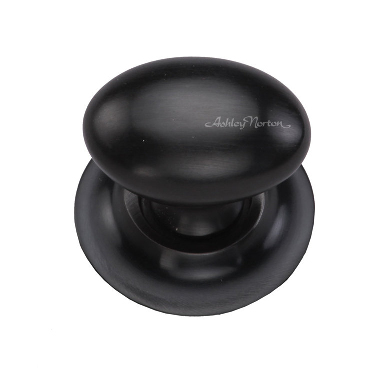 Oval Dark Oil Rubbed Brass Cabinet Knob with Mounting Hardware