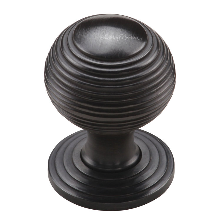 Dark Oil Rubbed Brass Round Cabinet Knob with Mounting Hardware