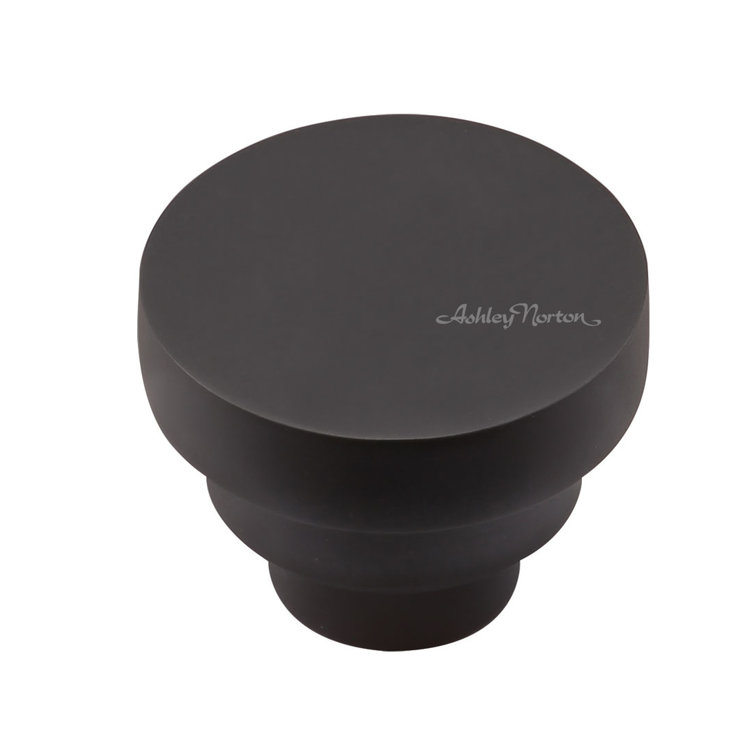 Dark Oil Rubbed Brass Conical Round Knob with Mounting Hardware