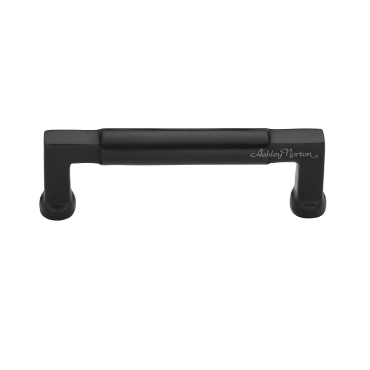 Flat Black Solid Brass 8" Cabinet Bar Pull with Mounting Hardware