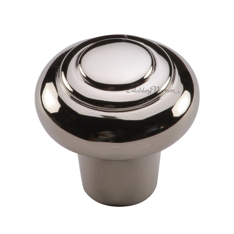 Polished Nickel Mushroom Knob with Mounting Hardware