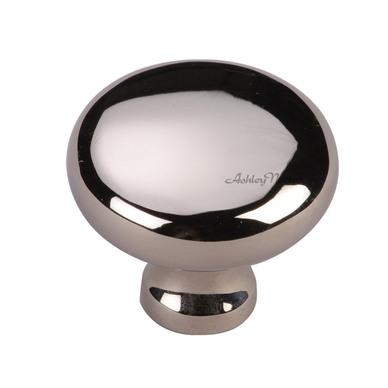 Polished Nickel Round Mushroom Knob with Solid Brass Construction
